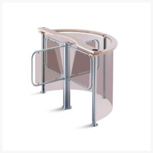 PERCo RTD-03S Waist-high Rotor Turnstile (RB-03TP guide barrier, 23 persons/minute, bidirectional passage)